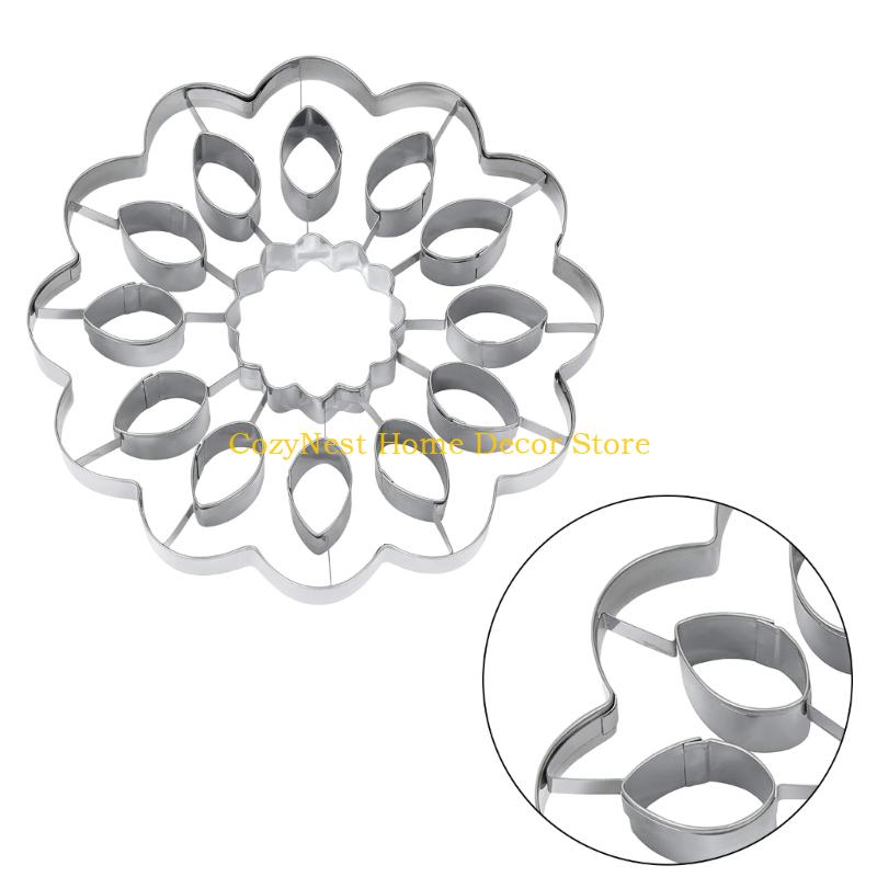 

92MF Easy To Clean Sun Flower Pie Crust Cutter Mold for Baking Class and Event China Mainland