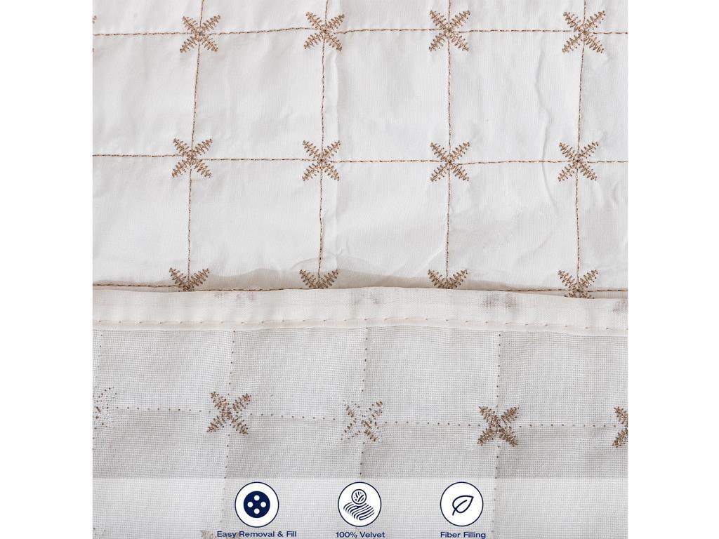 Krém na dvojitý prošívaný přehoz Yıldız