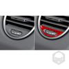 Red Carbon Fiber Air Conditioner Outlet Trim Cover Car Interiors Accessories Decoration Sticker For Benz M-class W164 2005-2011