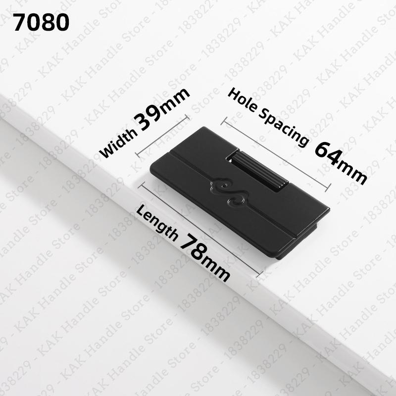 KAK Hidden Furniture Handle Gold Aluminum Alloy Flat Concealed Buckle Cabinet Pulls Flush Mounted Wardrobe Door Handle Hardware