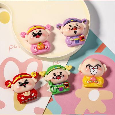 5 STÜCKE Magnetische Kühlschrankaufkleber DIY Glücksbringer Glücksbringer Cartoon Schmuckmaterialien Tropfharz Kleine Accessoires Kreativ