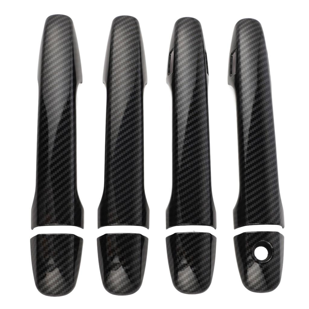 Exterior Door Handle Cover Trim Carbon Fiber Style Decor Molding Set Replacement for Subaru Legacy