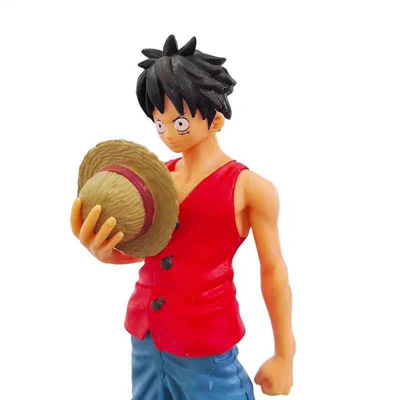 Anime One Piece Kimono Straw Hat Monkey D Luffy Standing Figure Model Doll Toys Collection Gifts