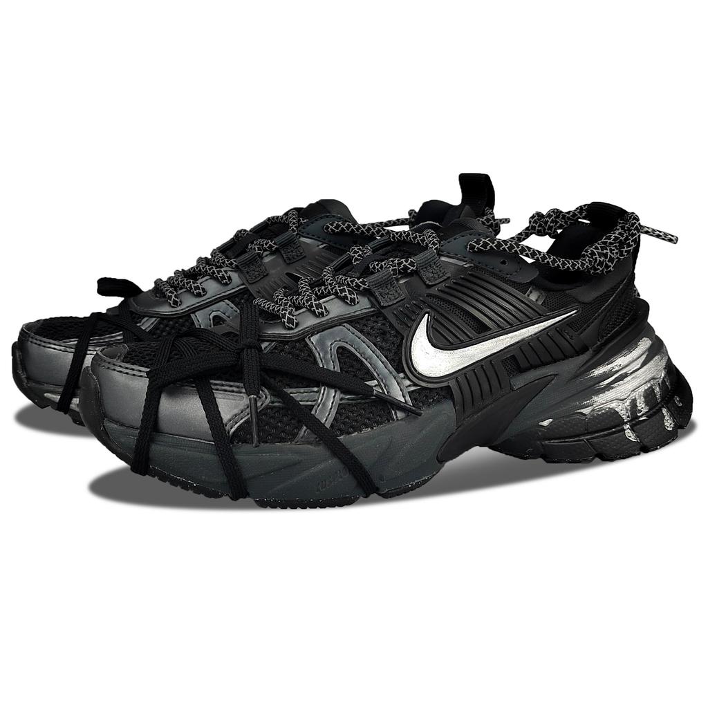 Nike V2K Run Low Top Casual Running Shoes Women's Silver Black FD0736-001(Team220-)