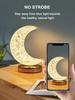 Schlafzimmer Kristall Touch Dimmbar Nachtlicht Mädchenzimmer Deko Zuhause Ästhetik USB Nachttisch LED Ambiente Tischlampe 3D Mond Lampe