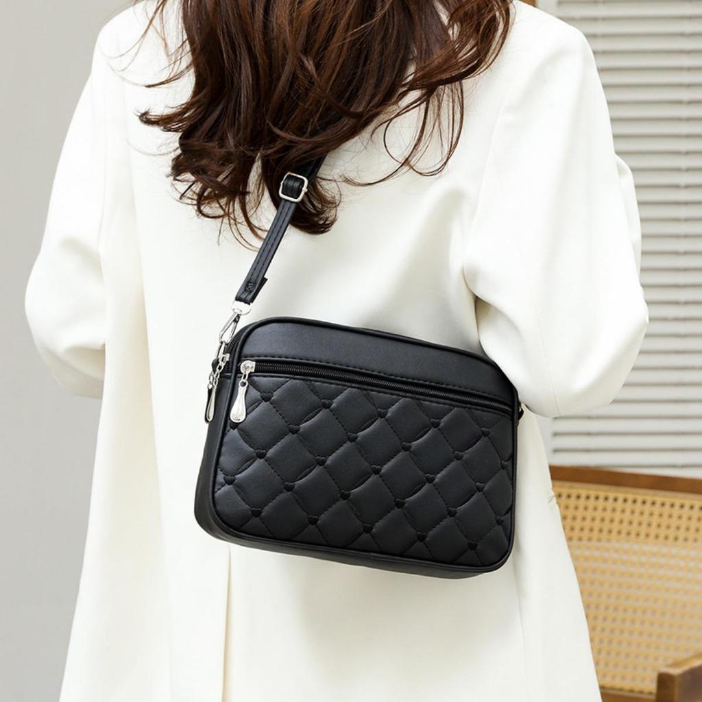 Bag Crossbody Bag Multilayer Ladies Embroidered Bag Diamond Patterned Bag Shoulder Bag Womens Bag