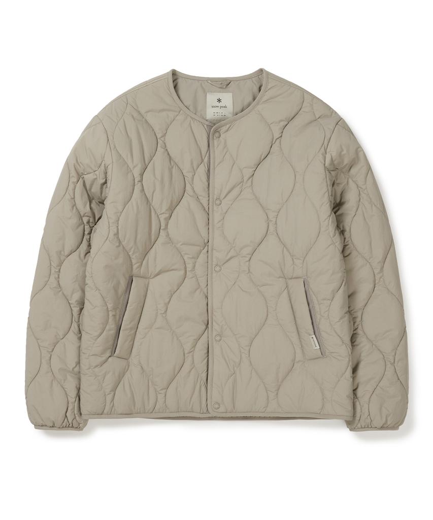 Snowpeak Apparel Recycled Quilted Cardigan Jacket (S24Wufpj02) Beige Gray