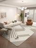Nordic Style Textured Area Rug for Living Room Bedroom Oversized Machine Washable Non-Slip Soft Floor Mat