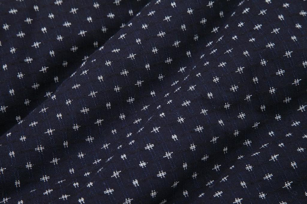 Edoten Cotton Hanten In Kurume Weave Navy Blue (Chanchanko) (Made Japan) (Large)