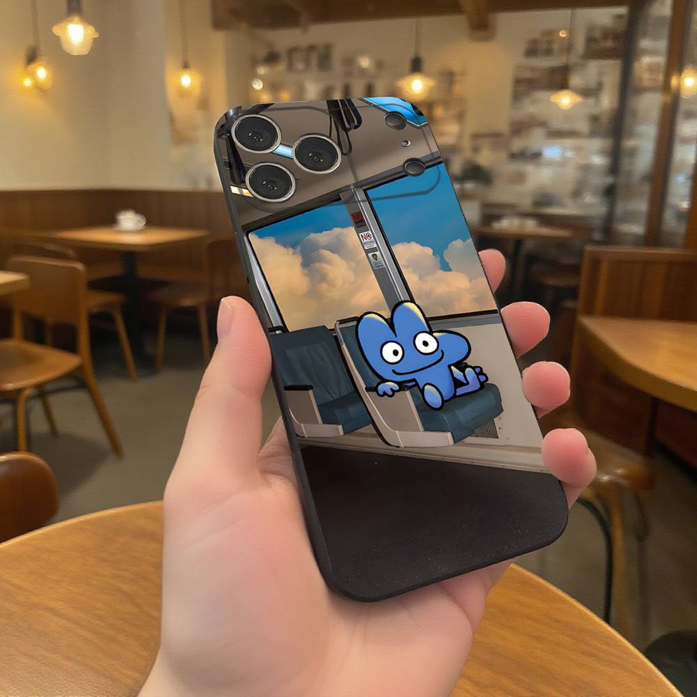 Bfdi Battle For Dream Island Handyhülle Für iPhone 17,16,15,14,13,12,11,Pro,XS,Max,XR,Plus,E,SE4,Mini Schwarzes Weiches Cover