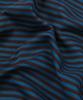 Slow Record House Striped Knit Zip-Up Hoodie_Blue