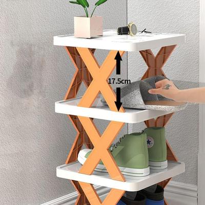 Plastic Multi-layer Storage Shoes Shelf 2-5 Layers Shoe Organizer Stackable Shoe Rack Home