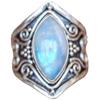 Jianjie Retro Moonstone Thai Silver Ring with European & American Style