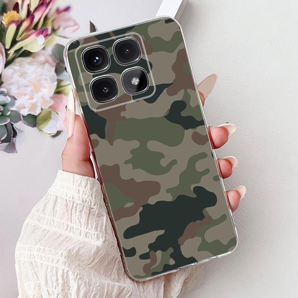 Phone Case For Xiaomi Mi 14T Pro Mi14T Cool Style Tiger Dragon Pattern Clear Soft Silicone TPU Back Cover Xiaomi 14t 5G Coques