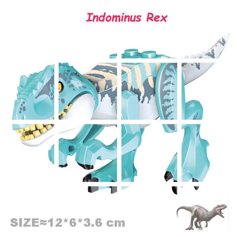 Velociraptor Triceratops Jurassic Dinosaurier Welt Indominus T-Rex Modell Zusammenbauen Pädagogische Bausteine Spielzeug für Kinder Geschenke
