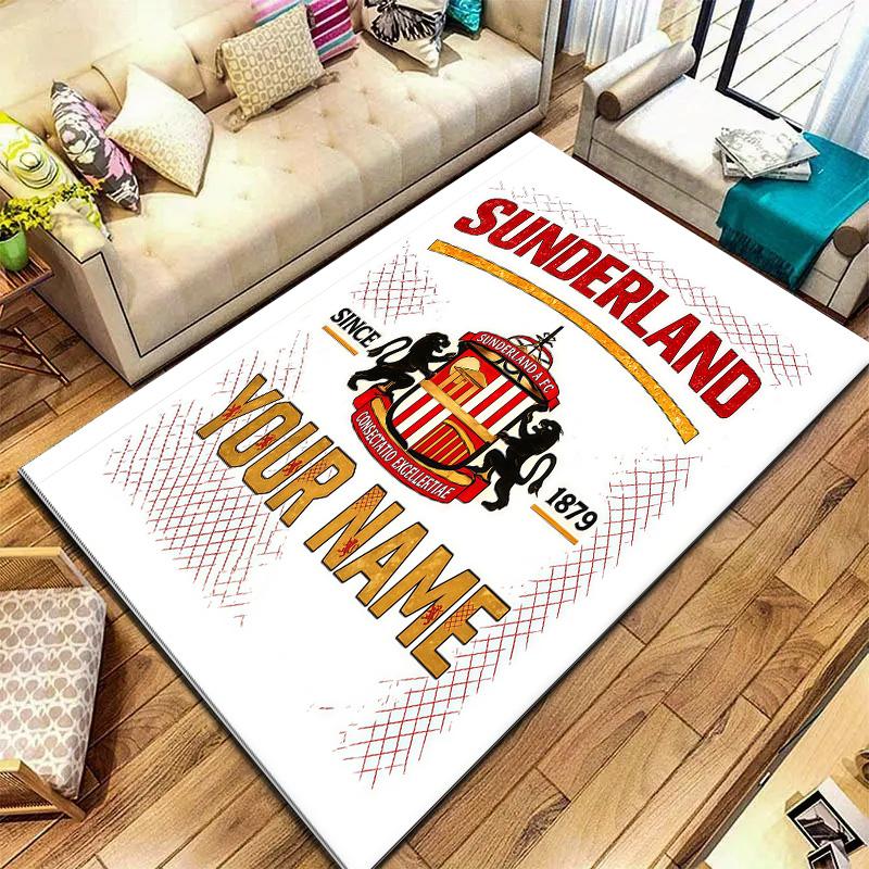 Sunderland Association Football Club Custom Name Carpet Rug For Living Room Bedroom Home Sofa Decoration Kids Play Nonslip Floor Mat