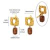 Imitation‑Pearl Star‑Pendant Women Earrings, 18K Gold‑Plated Copper Versatile Temperament Ear Jewelry