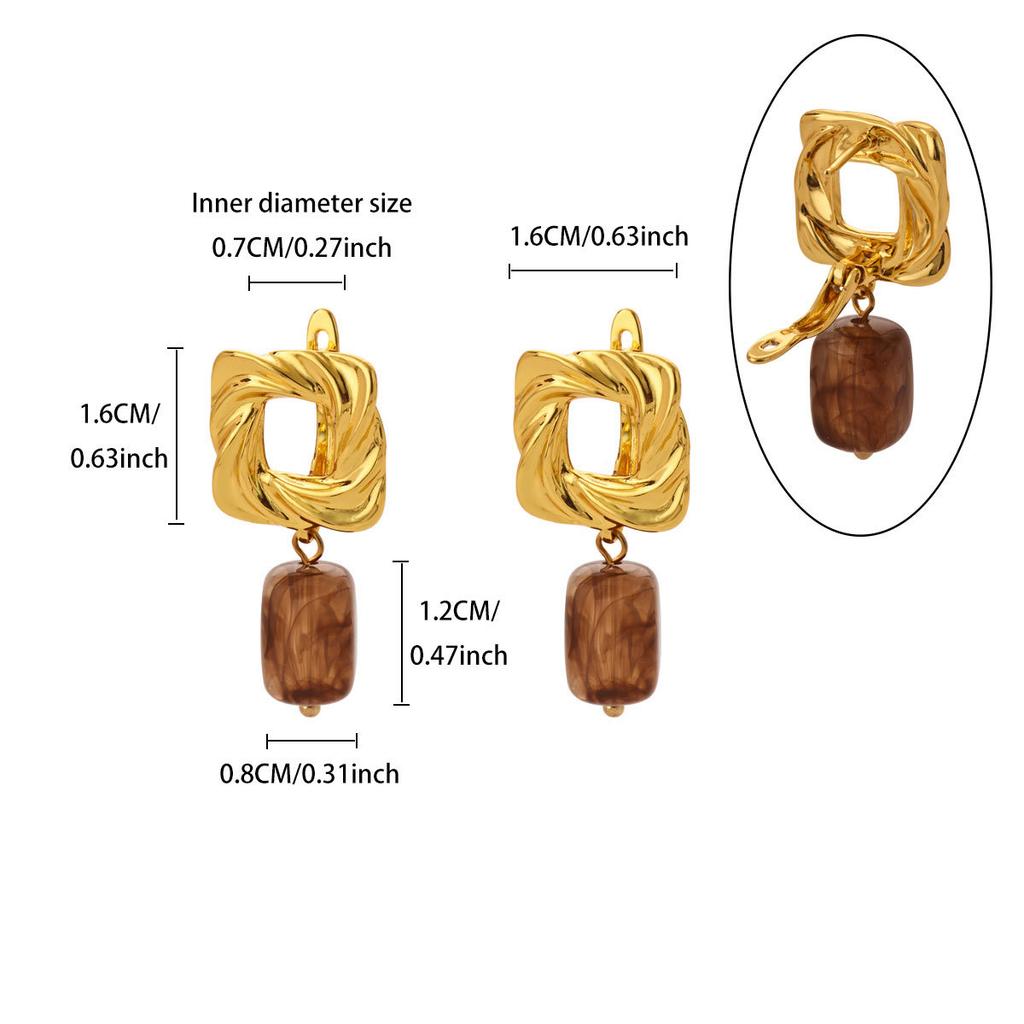 Imitation‑Pearl Star‑Pendant Women Earrings, 18K Gold‑Plated Copper Versatile Temperament Ear Jewelry