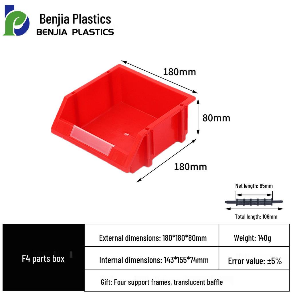 Large Wall-Mounted Plastic Screw Organizer with Compartments