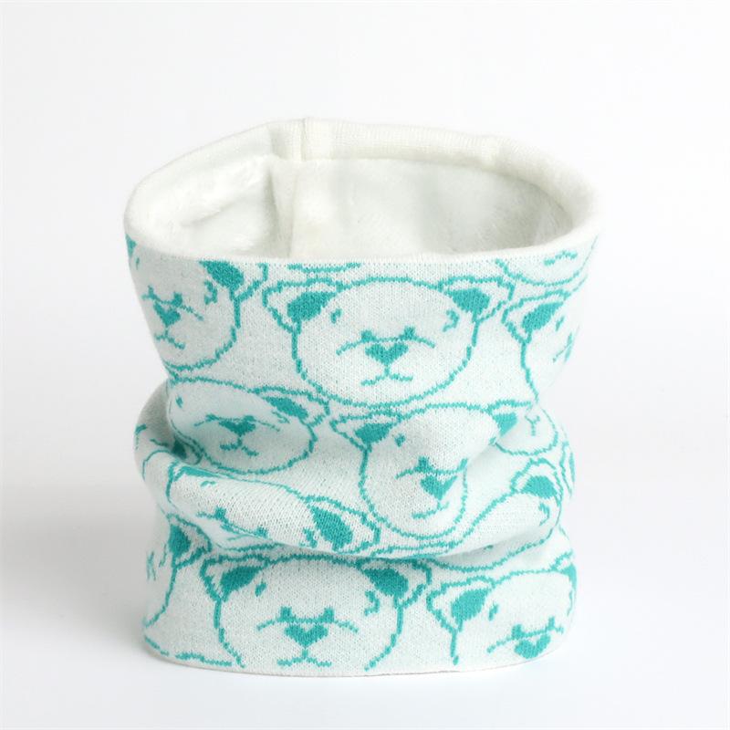 Bärendruck Herbst Winter Dick Warm Ringschal Herren Damen Weicher Kragen Halstuch Outdoor Ski Vollmaske Bufanda Schal Gestrickt