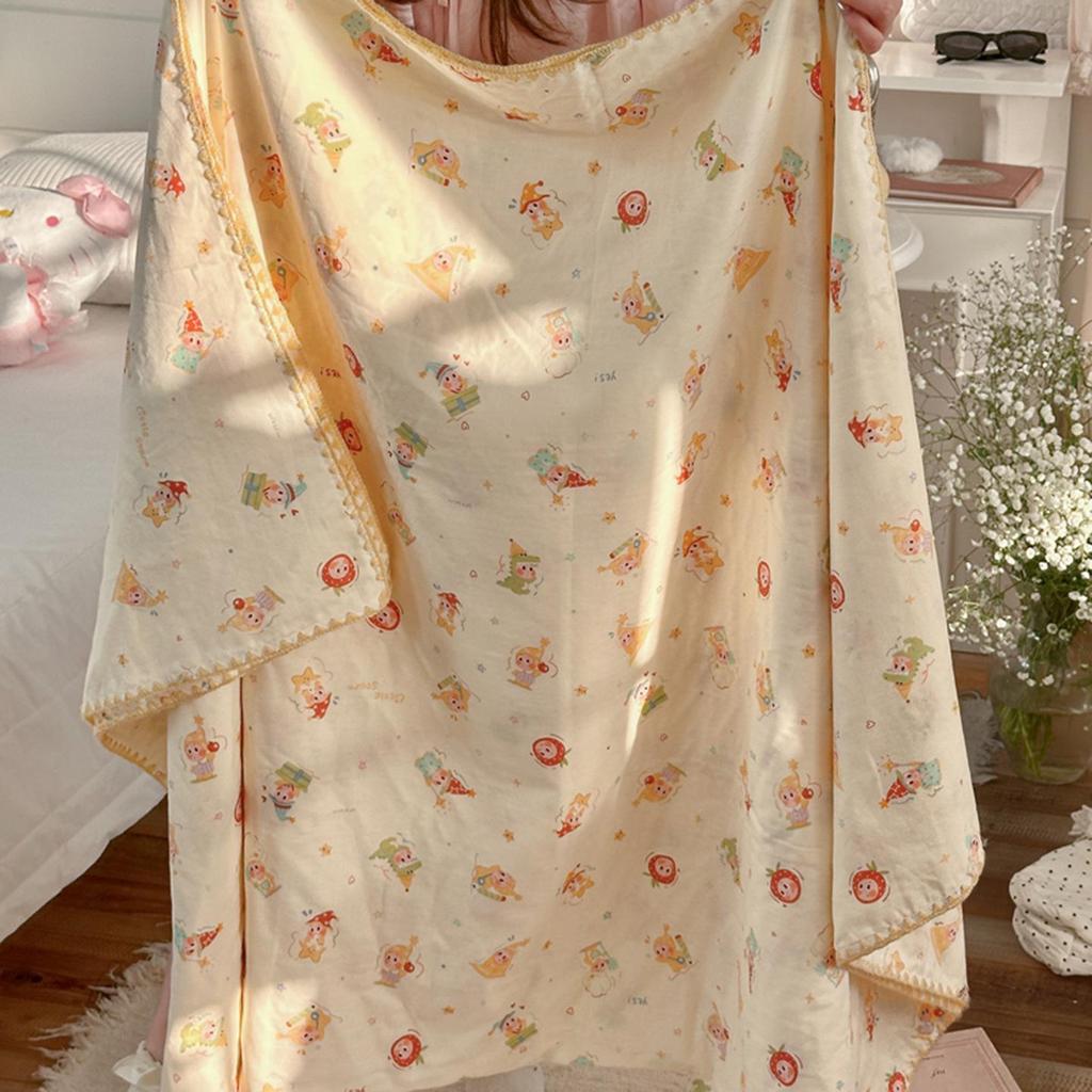 Pure Cotton Double Layer Gauze Summer Blanket for Kids and Adults