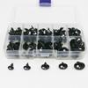 100pcs/box Oval Shape Plastic Safety Eyes Black Black Screw Eyes New Doll Bear Toys  For Toys