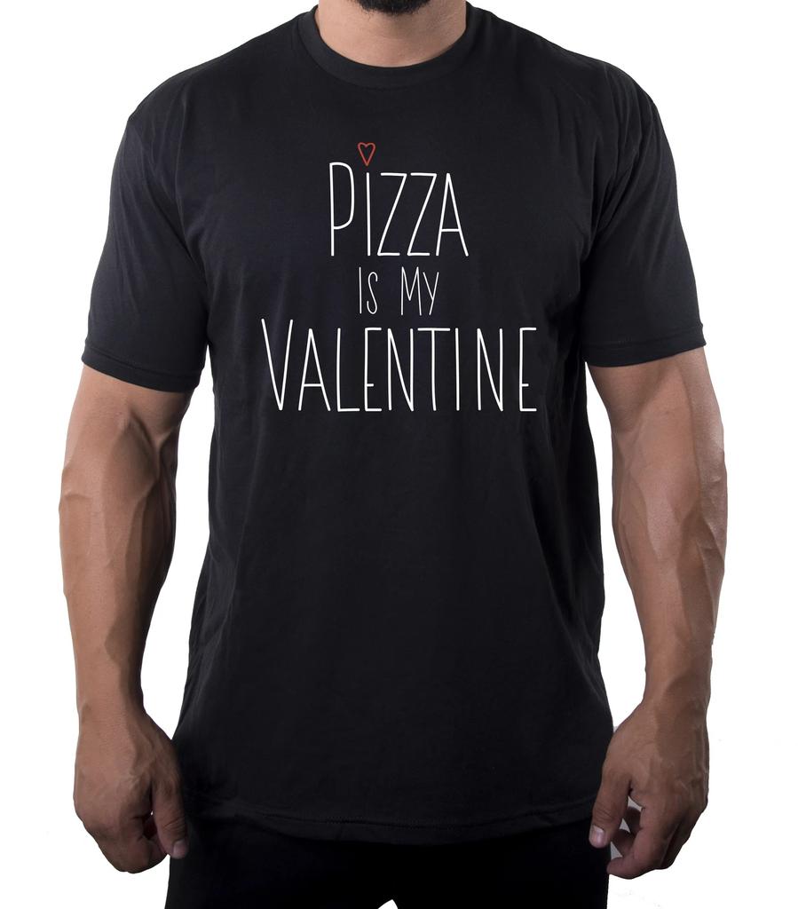 I Hate Valentine's Day shirts, Men Crew Neck T-Shirts - Pizza
