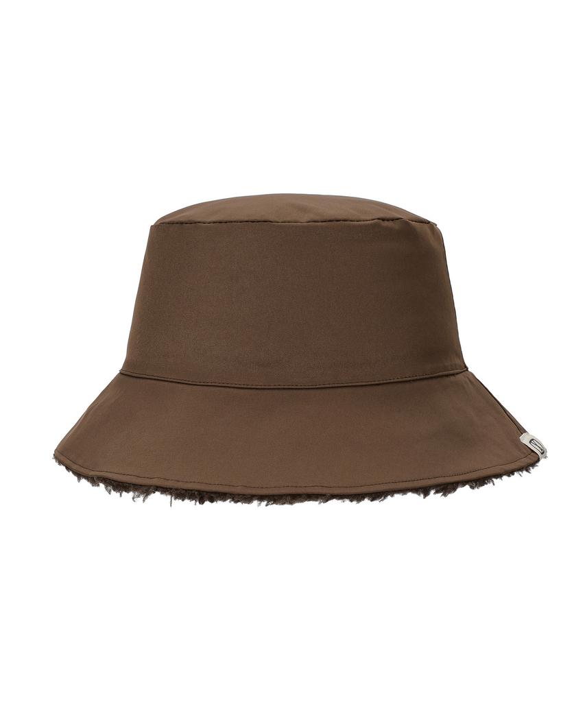 Bajal Va Square Label Reversible Bucket Hat Brown