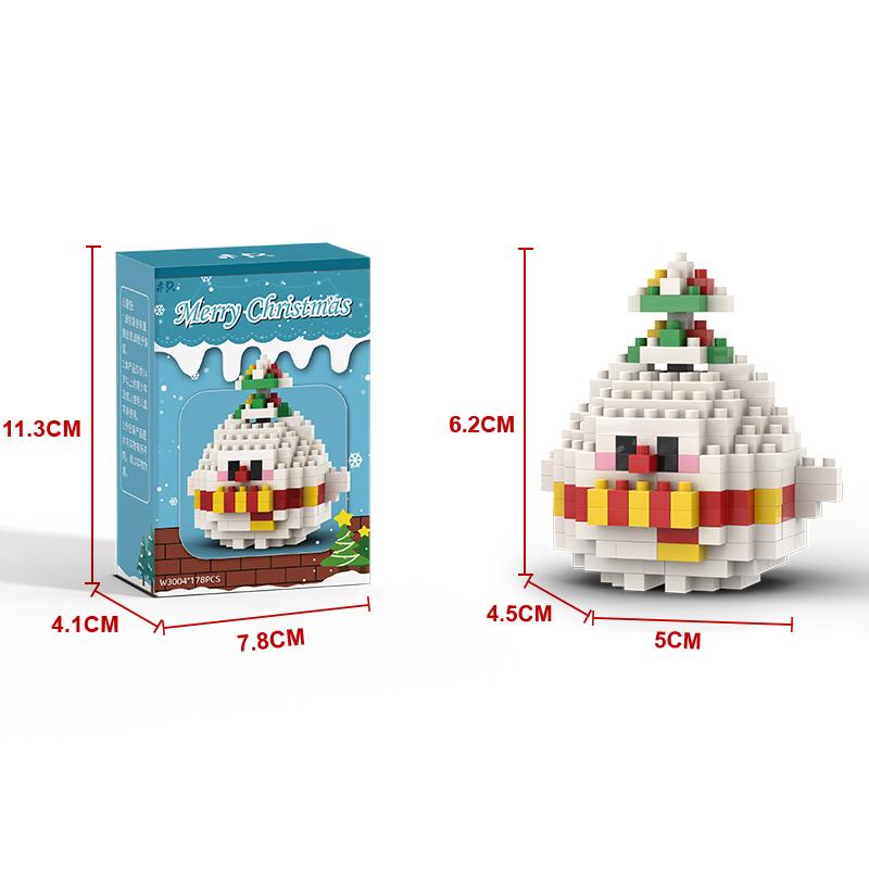 Vánoční dárky Stavebnice Série Santa Claus Sob Puzzle Sestavovací kostky Stolní dekorace Hračky pro dítě Vánoční dárek