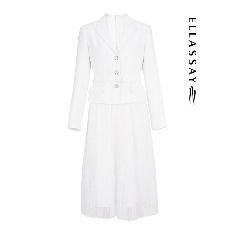 ELLASSAY Women's Spring Lace Patchwork Blazer Dress EWD351Y15800