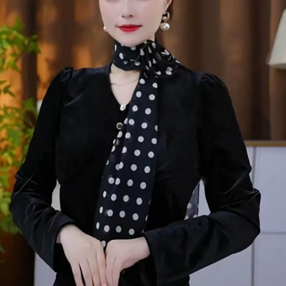 Versatile Chiffon Scarf Flower Neckerchief Sweet Floral Scarf Shawl  Women