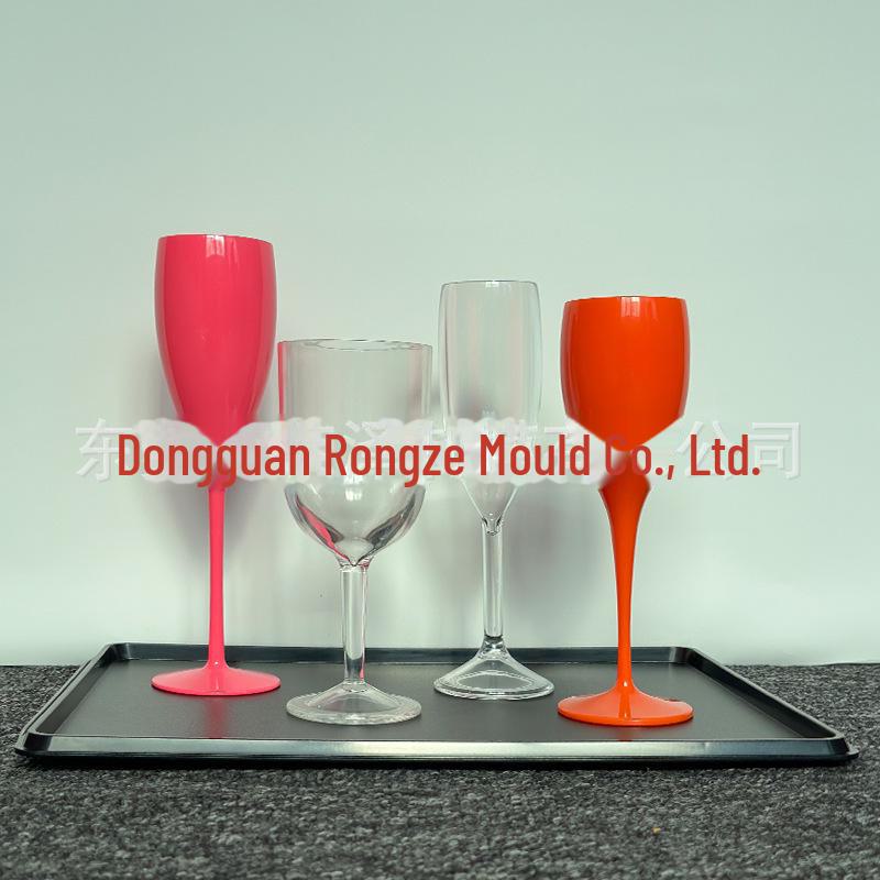 Colorful Shatterproof Plastic Wine Glasses, Anti-Fall, High-Foot Champagne Glass with Custom Logo for Bar Parties.