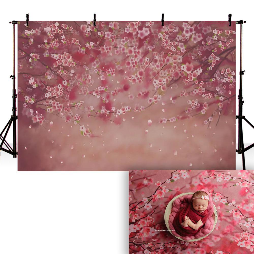 Newborn Floral Backdrop for Photography Children Baby Birthday Portrait Abstract Flower Photo Background Little Girls Photocall