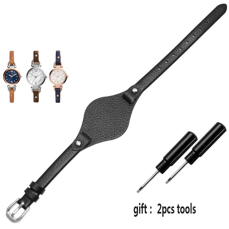 Классические ремешки для часов из натуральной кожи для Fossil ES3077 ES2830 ES3262 ES3060 — фото 9