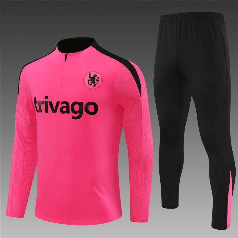 Chelsea Football Jersey Game Training Jersey Set Autumn And Winter Semi-Pull Pre-Game Warm-Up Jersey Children'S Short Sleeves
