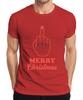 Merry Christmas Middle Finger Cheeky Sarcastic Xmas Funny Unisexs Tshirt