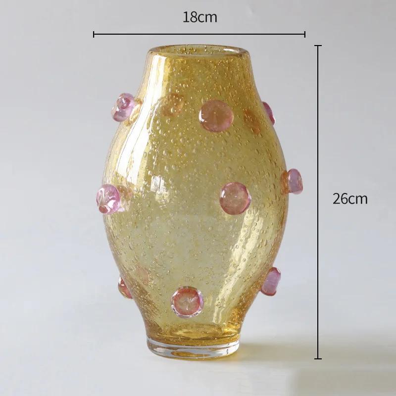 Creative Bubble Decorative Glass Vase Hydroponics Flower Pots Desk Decoration Artificial Flowers Vases Room Aesthetic Decor