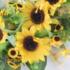 Künstlicher Sonnenblumenkranz 40cm Lebensecht Seidenblume Plastik Falscher Sonnenblumenkranz für Wand Tür