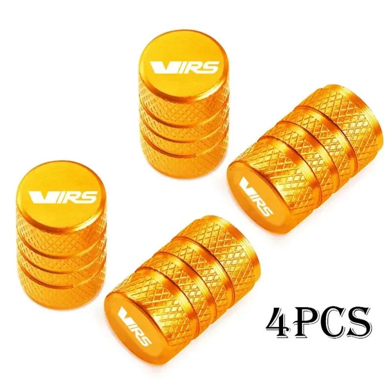 4pcs Car Wheel Tire Valve Caps Tyre Stem Covers Airdust Waterproof For Skoda VIRS Octavia Kamiq Kodiaq Karoq RS Superb Fabia