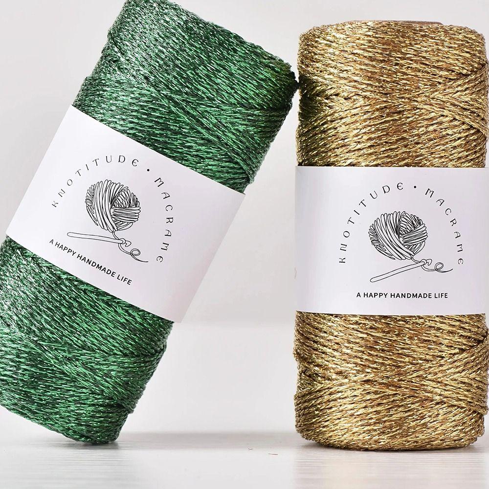 DIY Handgemacht Glitzer Gold Silber Schnur Faden Stricken Häkeln Handgewebter Draht Nähzubehör