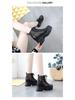 Thick-Soled Platform Hidden Heel Anime High Heels - Spring/Autumn Women's Shoes for Slim Feet; Martin Boots Style