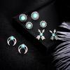 Bohemian Retro Totem Turquoise Stud Earrings