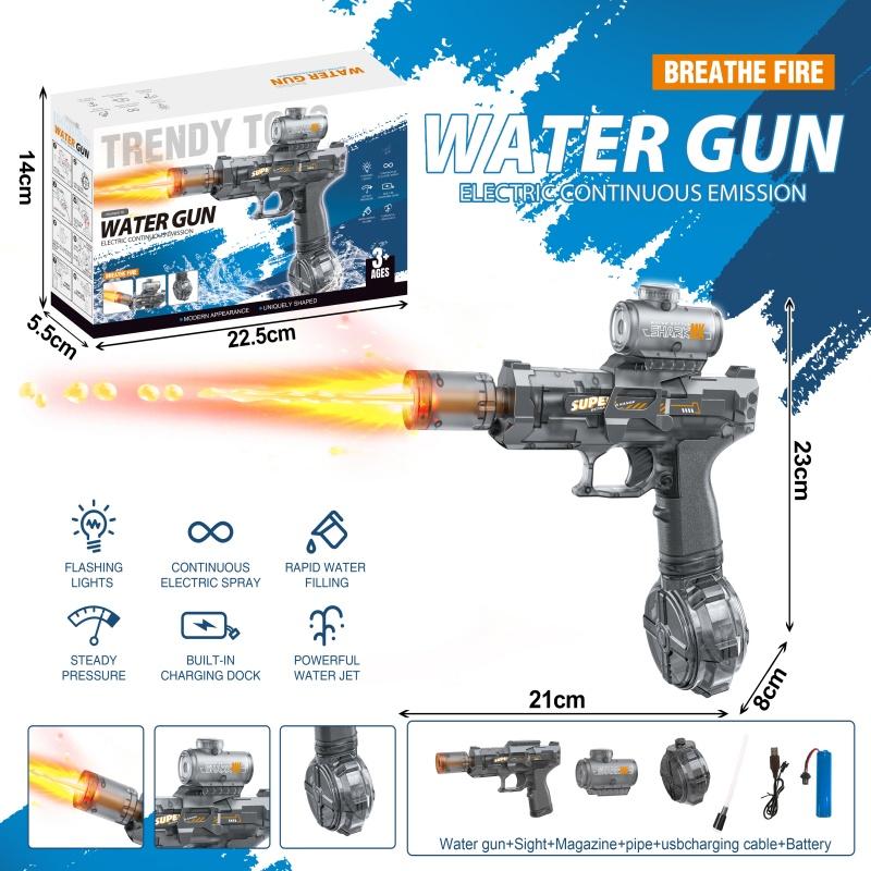 Led Light Emitting Electric Water Gun Toys Children Automatic Sensor Lights Water Pistol Summer Outdoor Beach Pool Toy for Kids