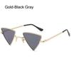 Small Triangular Frame Sunglasses Women Men Metal Frame Tinted Colorful Lens Sun Glasses Designer UV400 Shades Punk Eyewear