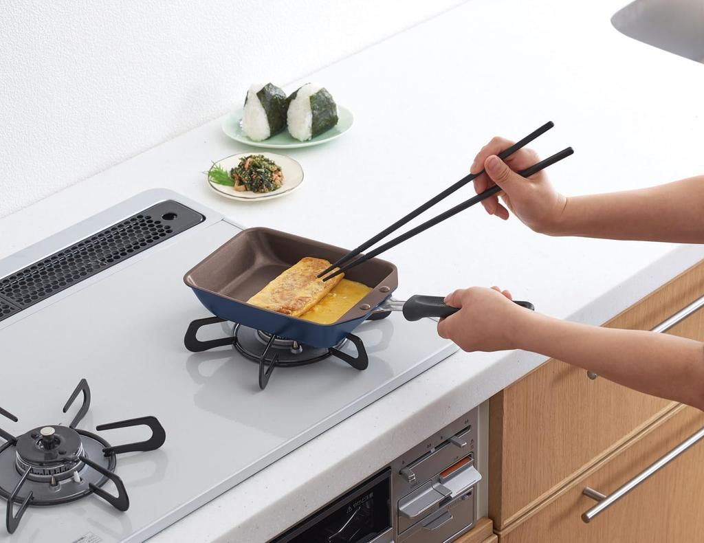 Thermos Durable Series Egg Roll Pan, 13cm, Navy, Gas Stove Only, Non-stick, Durable Coating, PFOA/PFOS Free, Lightweight Model for Easy One-Handed Use