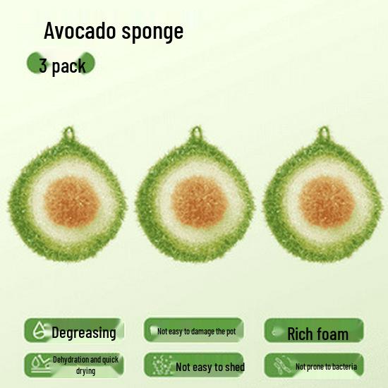 

Корейская нелипкая салфетка для посуды с авокадо - Впитывающая, безворсовая губка для протирки