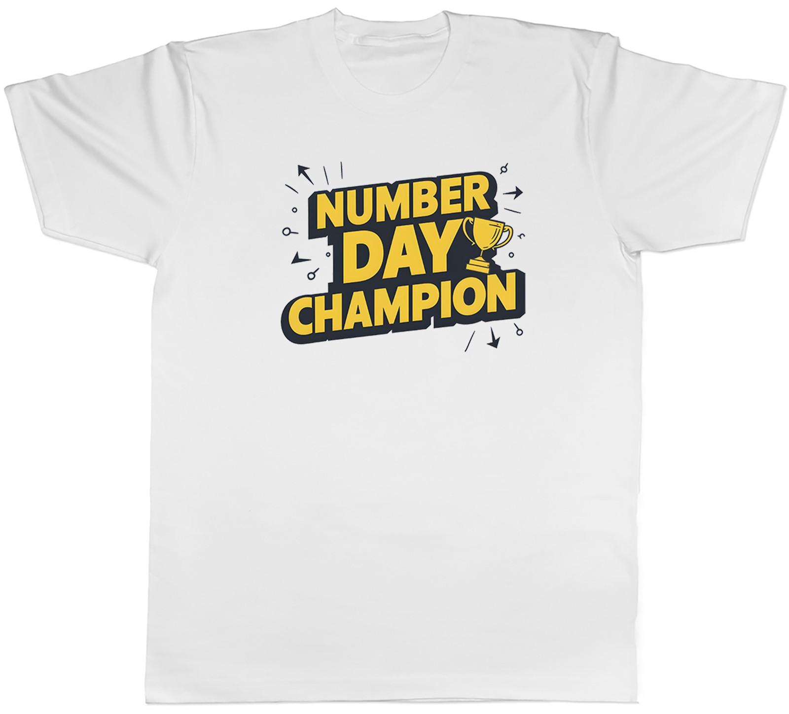 Number Day Champion Trophy Maths Mens T-Shirt Tee Gift Top S