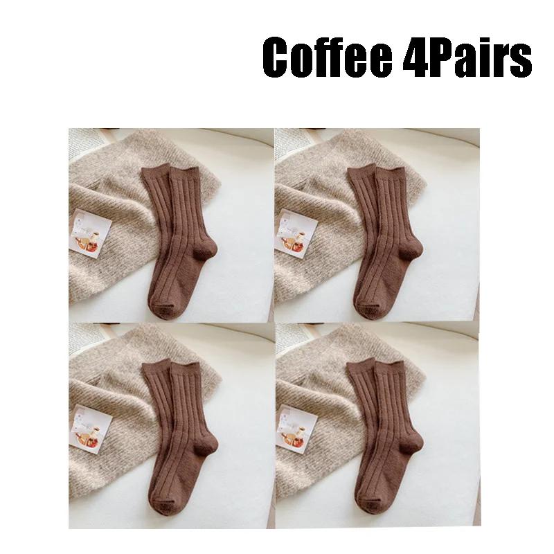 Novas meias de inverno femininas, meias de lã de caxemira, grossas, quentes, meias femininas, meias japonesas, moda harajuku, cor sólida, meias térmicas longas