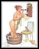 Metal Tin Sign Vintage Chic Art Decoration Sexy Pin Up In The Bath Tub Bathroom Toilet En Suite for Bar Cafe Home Farm Restau