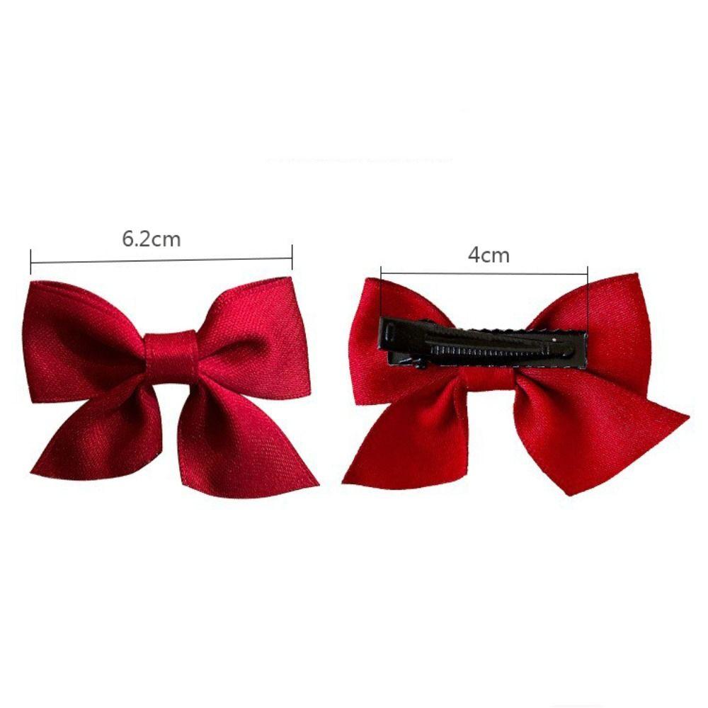 Soild Color Hair Bow Barrettes Bowknot Children Headwear New Children Hair Clips  Sweet Little Girl